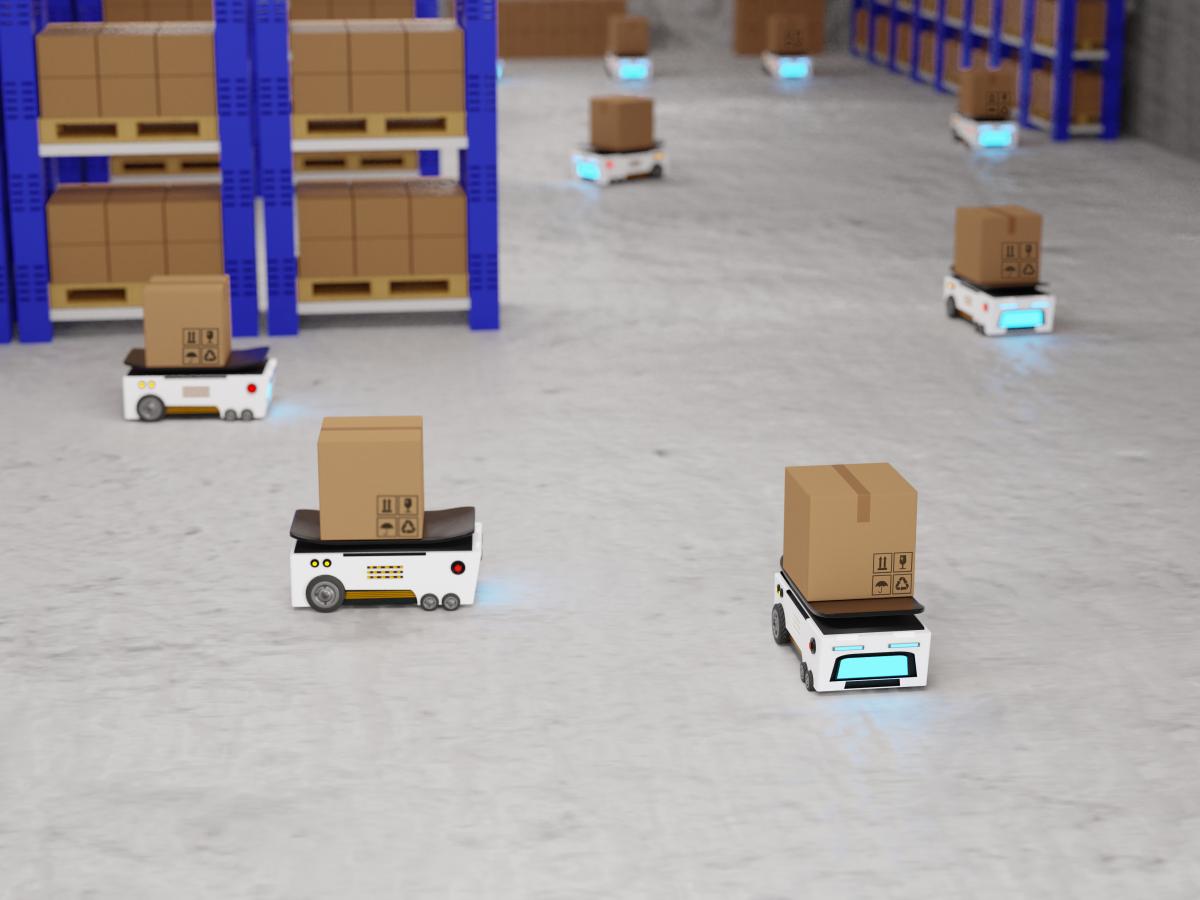 A Concept industry 4.0 smart vehicle autonomous robot AGV